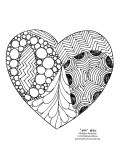 Image of a heart to color